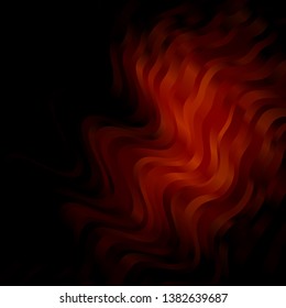 Dark Orange vector template with wry lines. Abstract gradient illustration with wry lines. Smart design for your promotions.