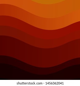 Dark Orange vector template with wry lines. Colorful geometric sample with gradient curves.  Pattern for booklets, leaflets.