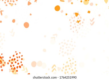 Dark Orange vector texture with abstract forms. Colorful chaotic forms with gradient in modern style. Simple design for your web site.