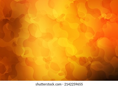 Dark Orange vector texture with abstract forms. Colorful chaotic forms with gradient in modern style. Modern design for your business card.