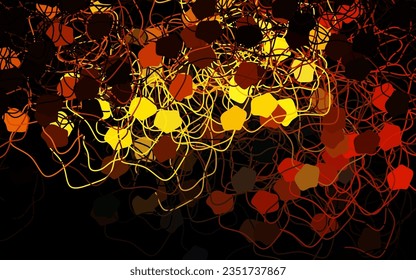 Dark Orange vector texture with abstract forms. Modern abstract illustration with colorful random forms. Best smart design for your business.