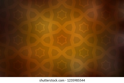 Dark Orange vector texture with beautiful stars. Blurred decorative design in simple style with stars. Template for sell phone backgrounds.