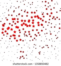 Dark Orange vector texture with beautiful stars. Colorful illustration in abstract style with gradient stars. Pattern for websites, landing pages.