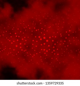 Dark Orange vector texture with beautiful stars. Colorful illustration with abstract gradient stars. Pattern for websites, landing pages.