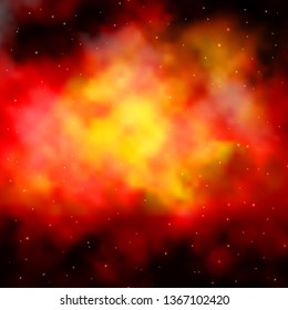 Dark Orange vector texture with beautiful stars. Modern geometric abstract illustration with stars. Pattern for websites, landing pages.