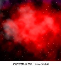 Dark Orange vector texture with beautiful stars. Blur decorative design in simple style with stars. Best design for your ad, poster, banner.