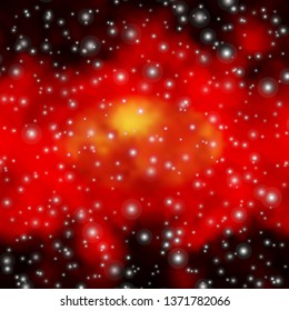 Dark Orange vector texture with beautiful stars. Modern geometric abstract illustration with stars. Theme for cell phones.