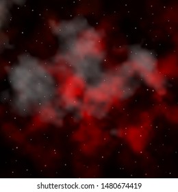 Dark Orange vector texture with beautiful stars. Shining colorful illustration with small and big stars. Best design for your ad, poster, banner.