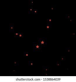 Dark Orange vector texture with beautiful stars. Shining colorful illustration with small and big stars. Pattern for new year ad, booklets.
