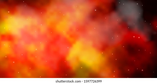 Dark Orange vector texture with beautiful stars. Modern geometric abstract illustration with stars. Pattern for websites, landing pages.