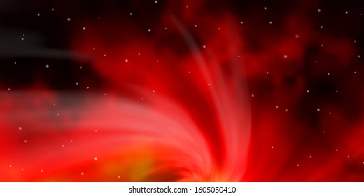 Dark Orange vector texture with beautiful stars. Blur decorative design in simple style with stars. Design for your business promotion.