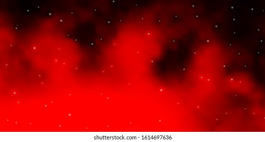 Dark Orange vector texture with beautiful stars. Decorative illustration with stars on abstract template. Theme for cell phones.