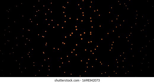 Textura vectorial naranja oscuro con hermosas estrellas. Diseño decorativo deslucido y de estilo sencillo con estrellas. Diseño para su promoción empresarial.