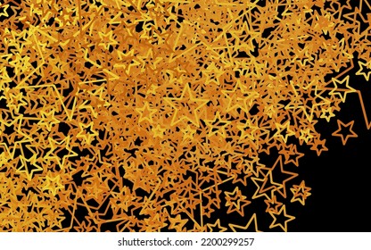 Dark Orange vector texture with beautiful stars. Glitter abstract illustration with colored stars. Pattern for astrology websites.