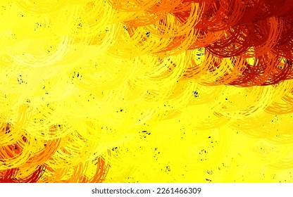 Dunkelorangefarbene Vektorstruktur mit verbogenen Linien. Farbige Farbverlauf-Illustration im einfachen Stil mit Linien. Das beste Design für Ihr Unternehmen.