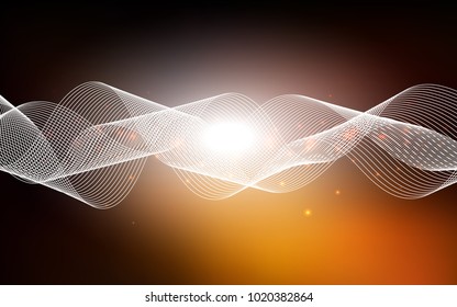 Dark Orange vector texture with birthday confetti. Confetti on blurred abstract background with colorful gradient. The pattern can be used for birthday gifts, congratulations.
