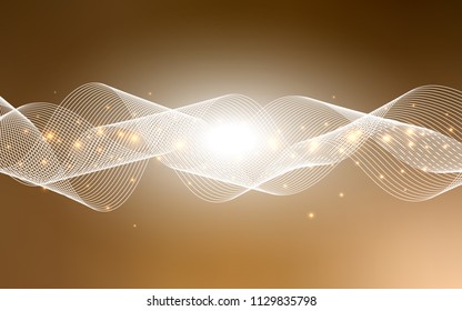 Dark Orange vector texture with birthday confetti. Beautiful colored illustration with ribbon in celebration style. The pattern can be used for carnival, festival leaflets.