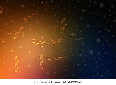 Dark Orange vector texture in birthday style. Simple gradient illustration with Christmas attributes. Best design for a college poster, banner.
