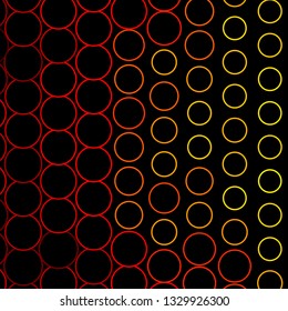 Dark Orange vector texture with circles. Glitter abstract illustration with colorful drops. Pattern for websites, landing pages.