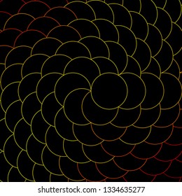 Dark Orange vector texture with circles. Illustration with set of shining colorful abstract spheres. Pattern for wallpapers, curtains.