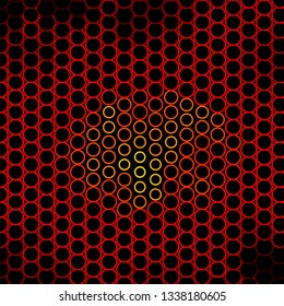 Dark Orange vector texture with circles. Illustration with set of shining colorful abstract spheres. New template for your brand book.