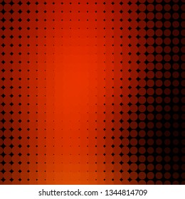 Dark Orange vector texture with circles. Colorful illustration with gradient dots in nature style. New template for your brand book.