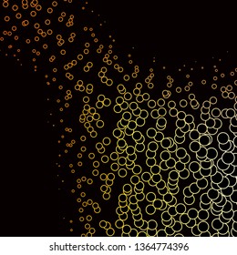Dark Orange vector texture with circles. Abstract decorative design in gradient style with bubbles. New template for your brand book.