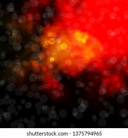 Dark Orange vector texture with circles. Colorful illustration with gradient dots in nature style. Pattern for business ads.