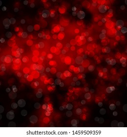 Dark Orange vector texture with circles. Illustration with set of shining colorful abstract spheres. Pattern for wallpapers, curtains.