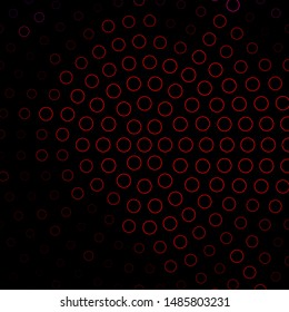 Dark Orange vector texture with circles. Modern abstract illustration with colorful circle shapes. Pattern for websites, landing pages.
