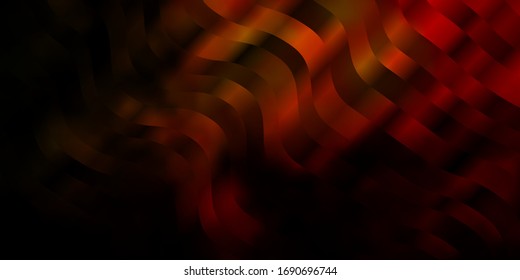 Dark Orange vector texture with circular arc. Illustration in halftone style with gradient curves. Pattern for websites, landing pages.