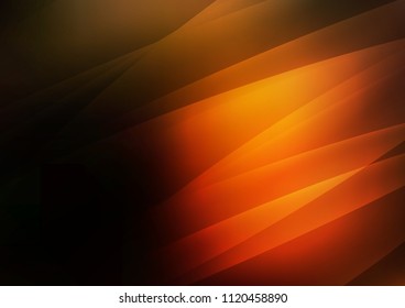 Dark Orange vector texture with colored lines. Decorative shining illustration with lines on abstract template. The pattern can be used for websites.