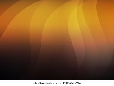 Dark Orange vector texture with colored lines. Lines on blurred abstract background with gradient. Best design for your ad, poster, banner.