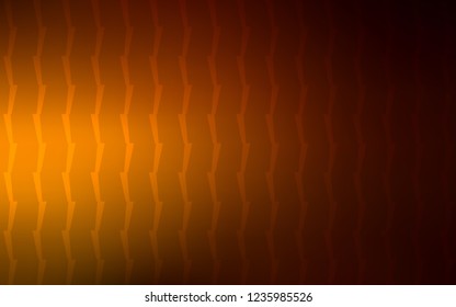 Dark Orange vector texture with colored lines. Glitter abstract illustration with colored sticks. Smart design for your business advert.