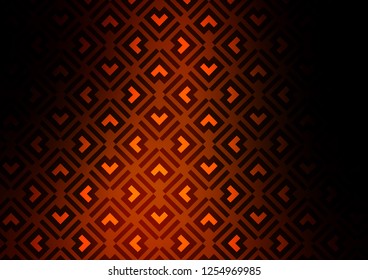 Dark Orange vector texture with colored lines. Shining colored illustration with narrow lines. Smart design for your business advert.