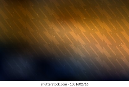 Dark Orange vector texture with colored lines. Lines on blurred abstract background with gradient. Pattern for ads, posters, banners.