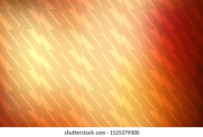 Dark Orange vector texture with colored lines. Lines on blurred abstract background with gradient. Template for your beautiful backgrounds.