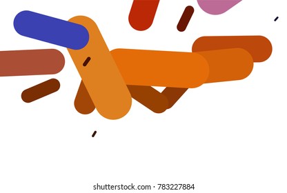 Dark Orange vector texture with colored capsules. Blurred decorative design in simple style with lines. The pattern can be used as ads, poster, banner for medicine.