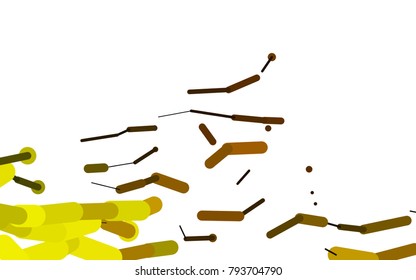 Dark Orange vector texture with colored capsules. Modern geometrical abstract illustration with staves. The pattern can be used as ads, poster, banner for medicine.