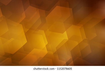 Dark Orange vector texture with colorful hexagons. White background with colorful hexagons. New design for website's poster, banner.