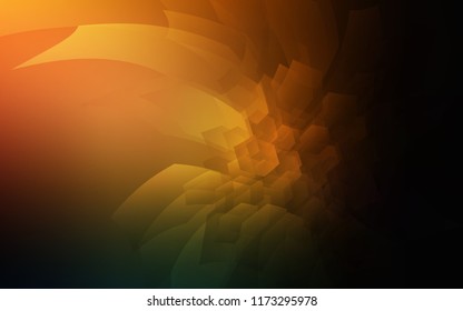 Dark Orange vector texture with colorful hexagons. Design in abstract style with hexagons. Pattern for ads, leaflets.