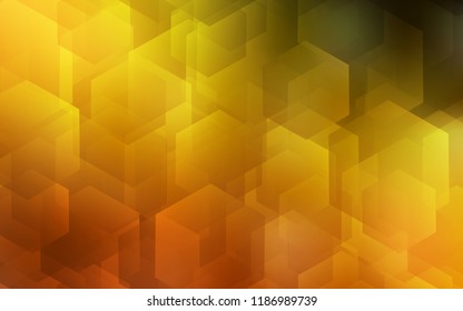 Dark Orange vector texture with colorful hexagons. Colorful hexagons on white backdrop. Pattern can be used for landing pages.