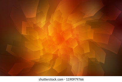 Dark Orange vector texture with colorful hexagons. Illustration of colored hexagons on white surface. Beautiful design for your business advert.