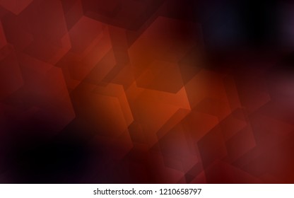 Dark Orange vector texture with colorful hexagons. Illustration of colored hexagons on white surface. New template for your brand book.