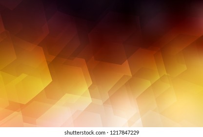 Dark Orange vector texture with colorful hexagons. Abstract illustration with colorful hexagons. Pattern can be used for landing pages.