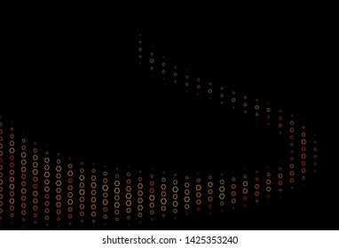 Dark Orange vector texture with colorful hexagons. Glitter abstract illustration in hexagonal style. Pattern can be used for landing pages.