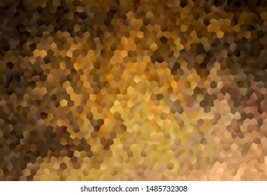 Dark Orange vector texture with colorful hexagons. Glitter abstract illustration in hexagonal style. Pattern for landing pages.