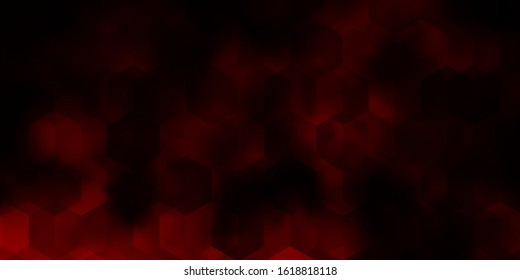 Dark Orange vector texture with colorful hexagons. Design in abstract style with hexagons. Pattern for your ad, booklets.