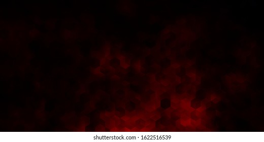 Dark Orange vector texture with colorful hexagons. Abstract illustration with colorful hexagons. Pattern for ads, leaflets.