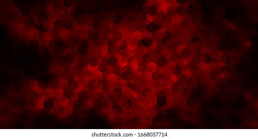 Textura vectorial naranja oscuro con hexágonos coloridos. Diseño en estilo abstracto con hexágonos. Patrón para las páginas de destino.